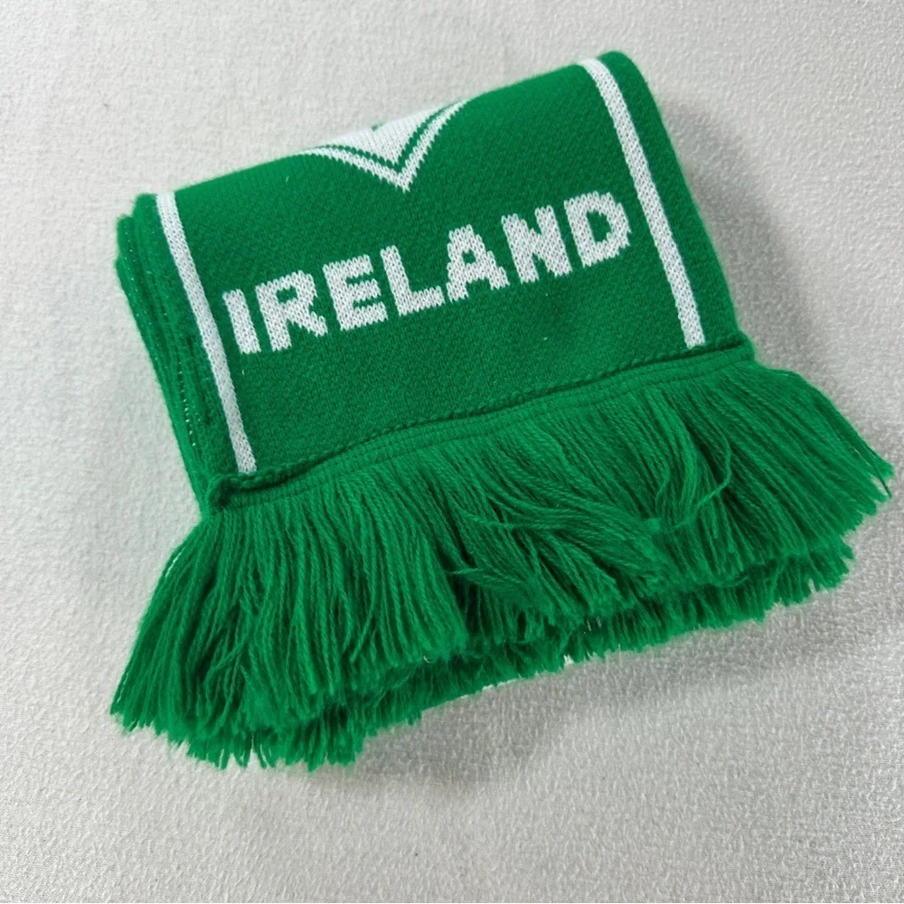 Green St. Patrick's Day Ireland Soccer Style Scarf 60” Long